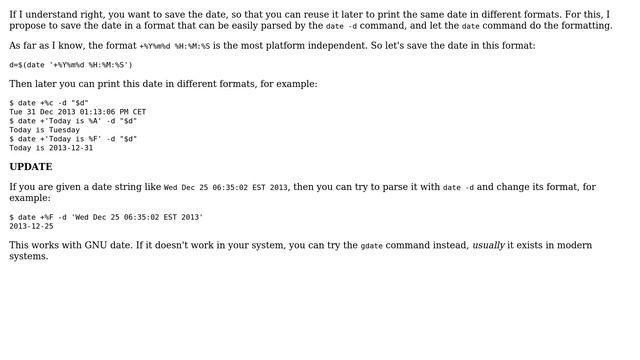 Unix & Linux: Extract date from a variable in a different format (7 Solutions!!) смотреть онлайн