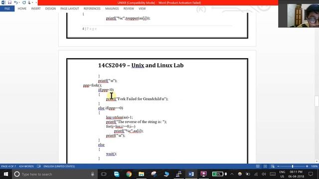 Unix and Linux Lab-Ex. No. 8 Process Creation смотреть онлайн