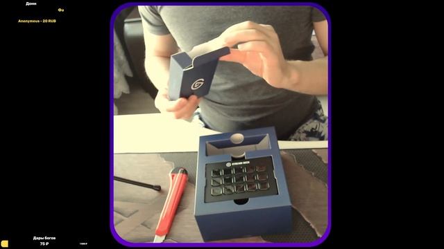 Распаковка Elgato Игровая клавиатура проводная Stream Deck MK.2, черный смотреть онлайн