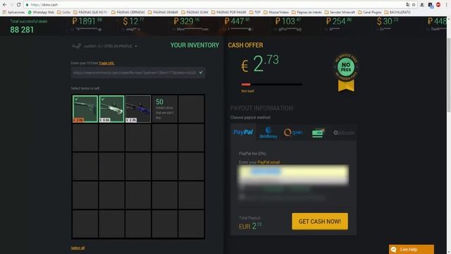COMO VENDER TUS SKINS DE CS:GO DE FORMA INSTANTÁNEA - skins.cash - TrickShooter2606 смотреть онлайн
