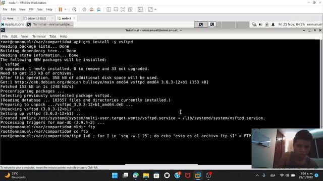4-6 (B) Experiment 13-2 file sharing en Debian 11 смотреть онлайн