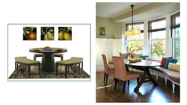 Stylish Curved Bench Seating Indoor Design