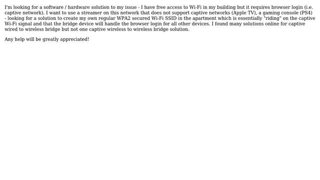 Unix & Linux: Captive Wi-Fi to Regular Wi-Fi bridge solution смотреть онлайн