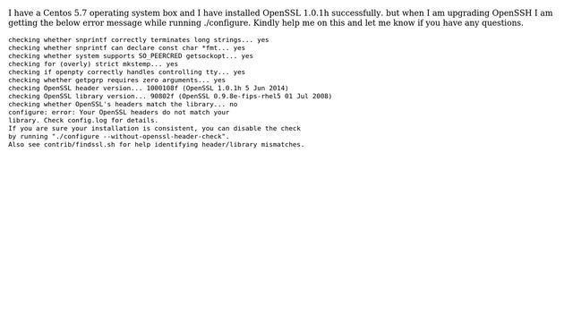 configure error when trying to build OpenSSL on CentOS смотреть онлайн