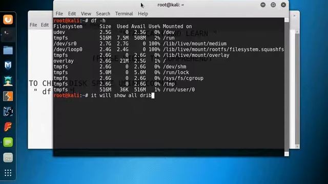 linux command to check disk space смотреть онлайн