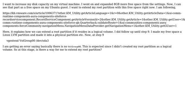 Extending disk capacity on root partition on VmWare, Ubuntu Guest смотреть онлайн