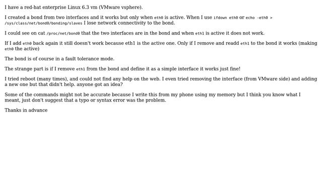 DevOps & SysAdmins: One of the slaves in RHEL bond doesn't work смотреть онлайн