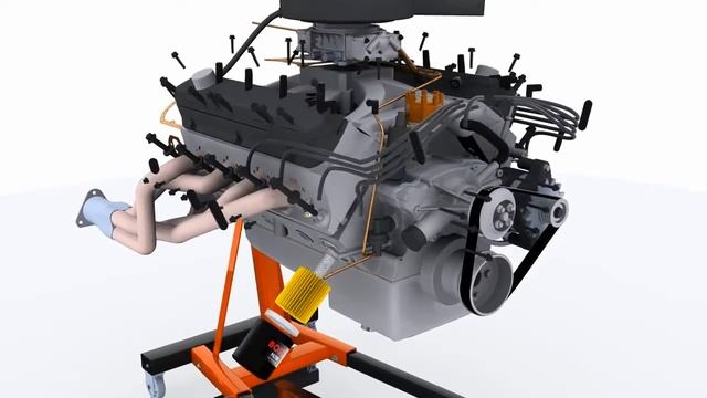 Демонстрация модели двигателя V8 смотреть онлайн