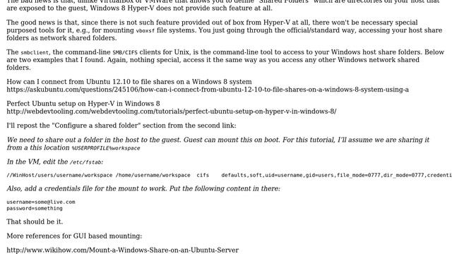 Unix & Linux: Share directory on Windows Hyper-V Host with Ubuntu VM (2 Solutions!!) смотреть онлайн