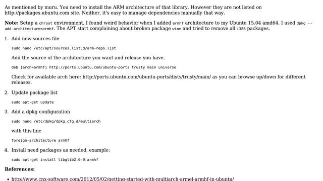 Ubuntu: Help with cross-compiling for ARM смотреть онлайн