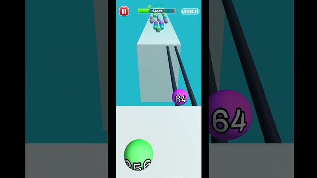Run Merge Ball 2048 - All Levels 1-22 Gameplay (Android, iOS) Number Game смотреть онлайн