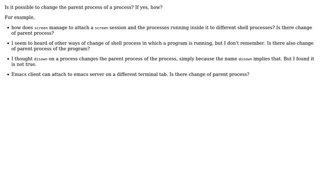 Unix & Linux: Change the parent process of a process? смотреть онлайн