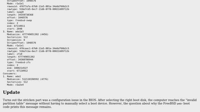 Unix & Linux: FreeBSD complains "invalid partition table" still boots (2 Solutions!!) смотреть онлайн