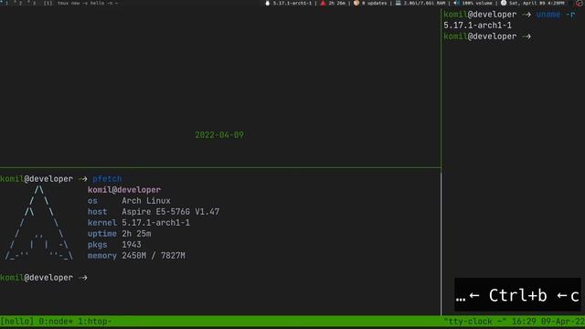 TMUX Kursi 4-Dars Panes смотреть онлайн