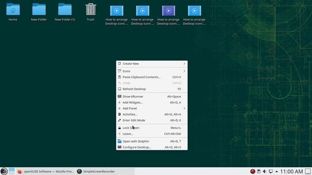 How to arrange Desktop icons in columns? : OpenSuSE Linux смотреть онлайн