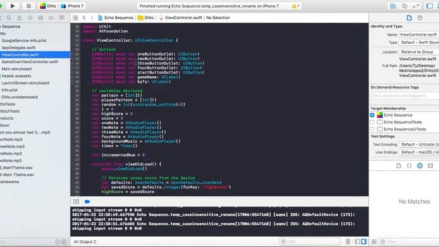 Echo Sequence Code Review Swift 3 смотреть онлайн
