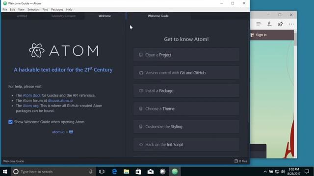 Installing Atom on Windows-10 смотреть онлайн
