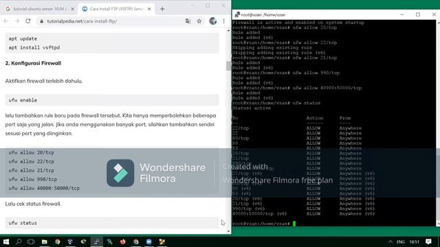 buat FTP server di Ubuntu 18 смотреть онлайн