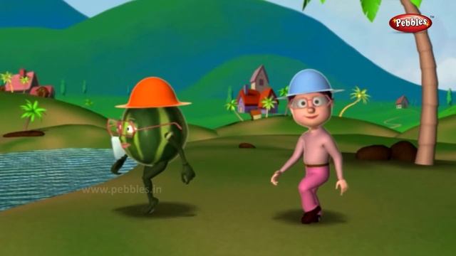 Watermelon Fruit Rhyme in Bengali | বাংলা গান | Bengali Rhymes For Children | 3D Fruit Rhymes Bangl смотреть онлайн