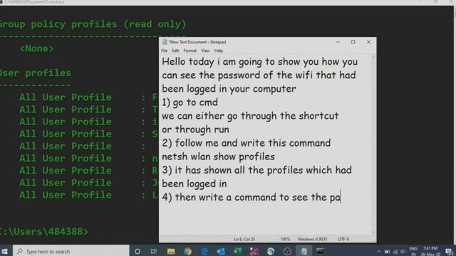 HOW TO CHECK THE PASSWORD OF ALREADY LOGGED IN ACCOUNTS THROUGH CMD смотреть онлайн