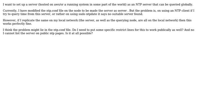 DevOps & SysAdmins: Set up a NTP server which can be queried globally смотреть онлайн
