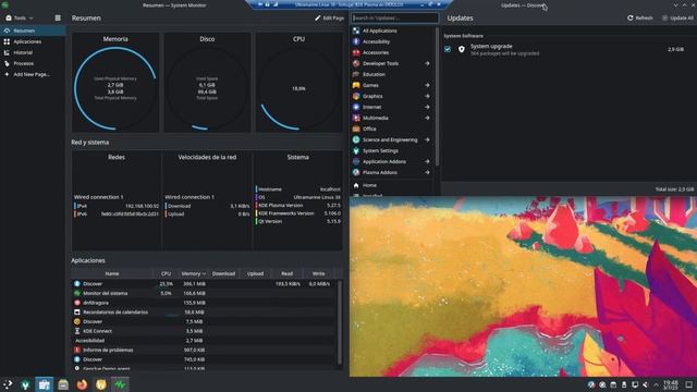 Ultramarine Linux 38 (Tortuga), Con Escritorio KDE Plasma Sobre Hyper-V