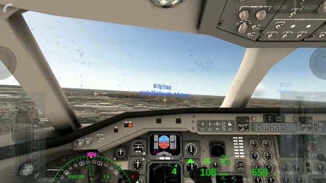 SAAB340 Flight landing in Johannesburg cockpit view |Android games|Airline Commander смотреть онлайн