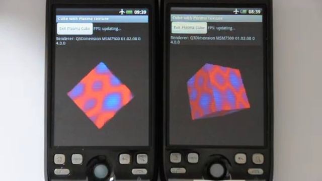 Myriad Dalvik Turbo speeds up Android (3D cubes benchmark) смотреть онлайн