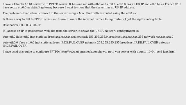DevOps & SysAdmins: PPTPD nic configuration and default gateway смотреть онлайн