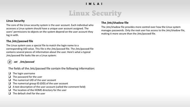 15 0 Linux Security passwd shadow смотреть онлайн