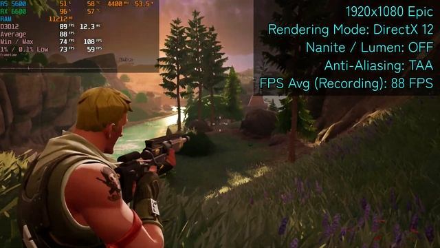 Ryzen 5 5600 + RX 6600 | Fortnite BR C5S1 | 1080p Low & Epic Settings смотреть онлайн