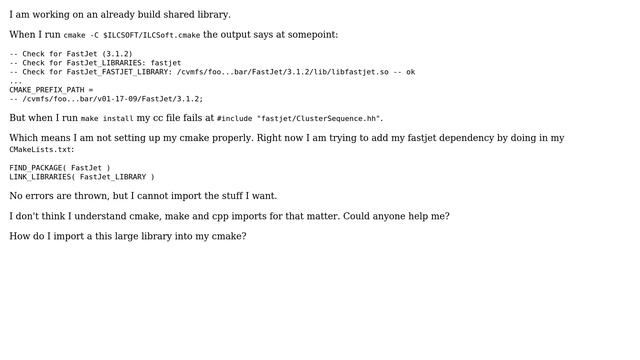 Unix & Linux: How to add dependency to CMakeLists.txt? смотреть онлайн