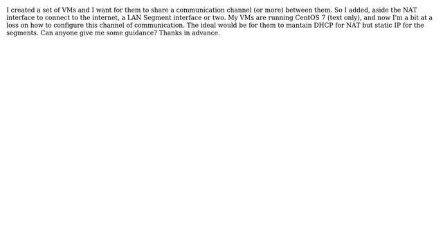 How to configure LAN segments in CentOS 7 clients? смотреть онлайн