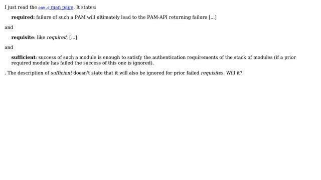 Unix & Linux: Will `sufficient` override `requisite`? смотреть онлайн