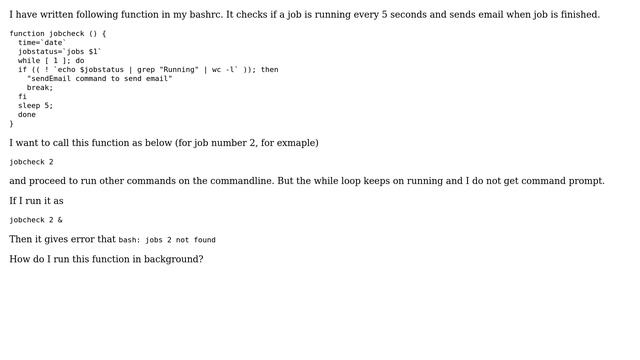Unix & Linux: bash function that sends email after job is finished смотреть онлайн