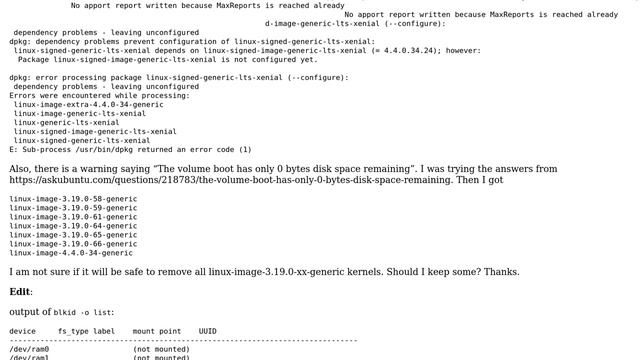 Ubuntu: Error when running "sudo apt-get autoremove" смотреть онлайн