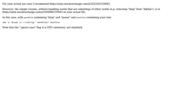 Unix & Linux: How to delete all occurrences of a list of words from a text file? (3 Solutions!!) смотреть онлайн