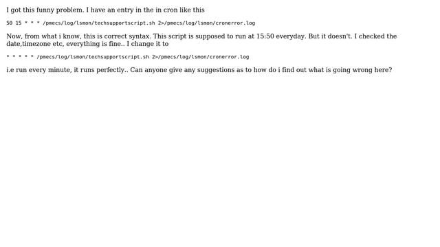 linux crontab issue смотреть онлайн