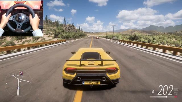 Lamborghini Huracan Performante - Forza Horizon 5 | Steering Wheel Gameplay смотреть онлайн