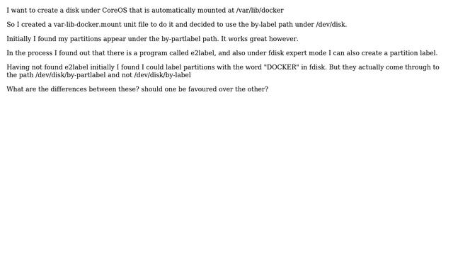 What differences are there between labelling options that appear under /dev/disk/by-label and... смотреть онлайн