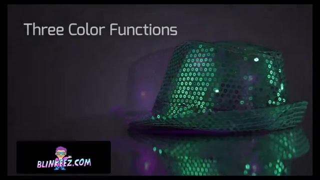 LED Flashing Sequin Fedora Hats from BLINKEEZ.com смотреть онлайн
