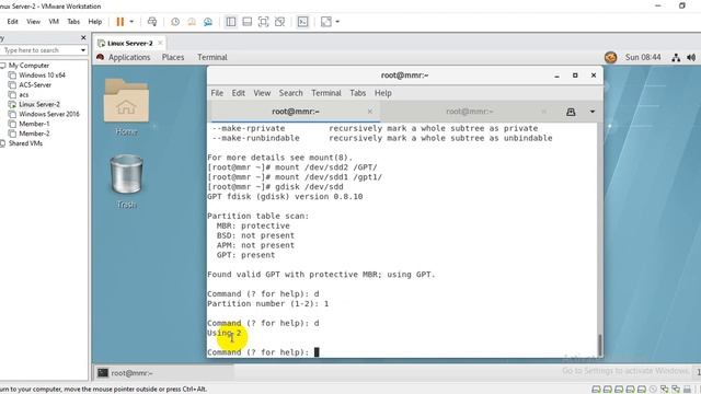 4. GPT partition by gdisk command in RHEL-7 (Part-4) смотреть онлайн