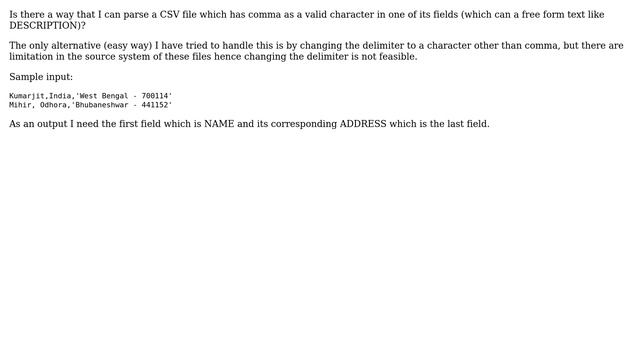Unix & Linux: Parsing a CSV file with comma in one of its field смотреть онлайн