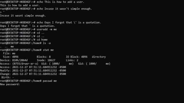 Add User on Linux смотреть онлайн