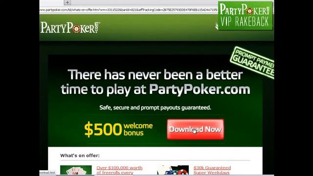Party Poker Download and Sign Up Video Tutorial for 2011 смотреть онлайн