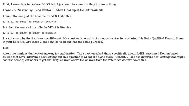 DevOps & SysAdmins: What is the correct syntax declaring FQDN in host file for CentOS 7? смотреть онлайн