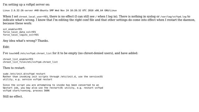 DevOps & SysAdmins: vsftpd chroot_local_user does nothing (2 Solutions!!) смотреть онлайн