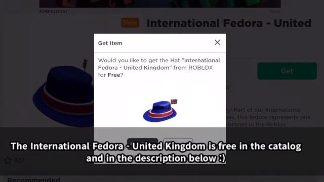 New free International Fedora - United Kingdom | ROBLOX catalog смотреть онлайн