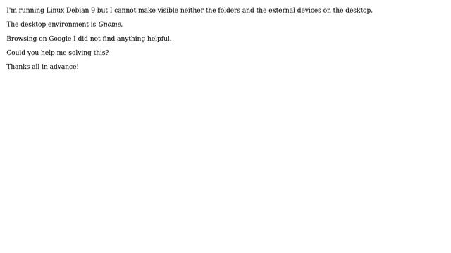Debian 9: Folders & external devices visible on desktop смотреть онлайн