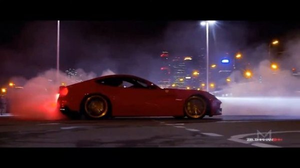 T33N - In The Dark | Model & Ferrari F12 And Tesla Model 3 Showtime